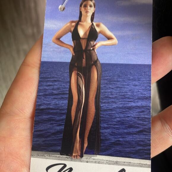 New! Mapale' Iman swimsuit maxi coverup dress women's M/L - Picture 2 of 12